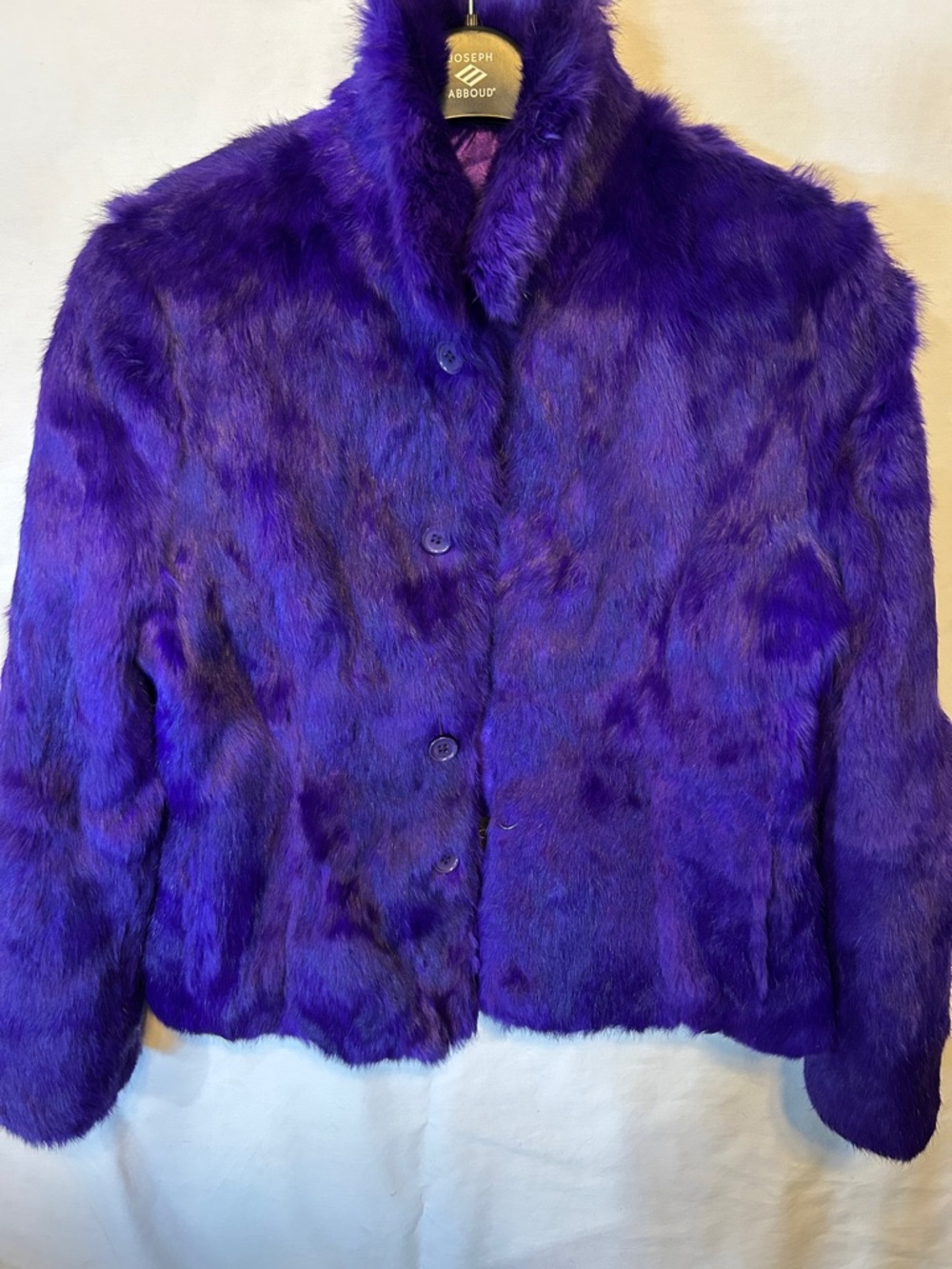 EGO Plush Purple Faux Fur Teddy Jacket